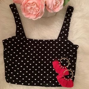 Forever 21- Crop top -black & white- M